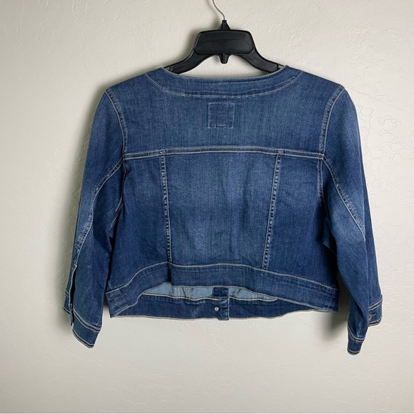 ❌SOLD Torrid Denim Crop Collarless Jacket 2X NWT 12726818 - Picture 8 of 13